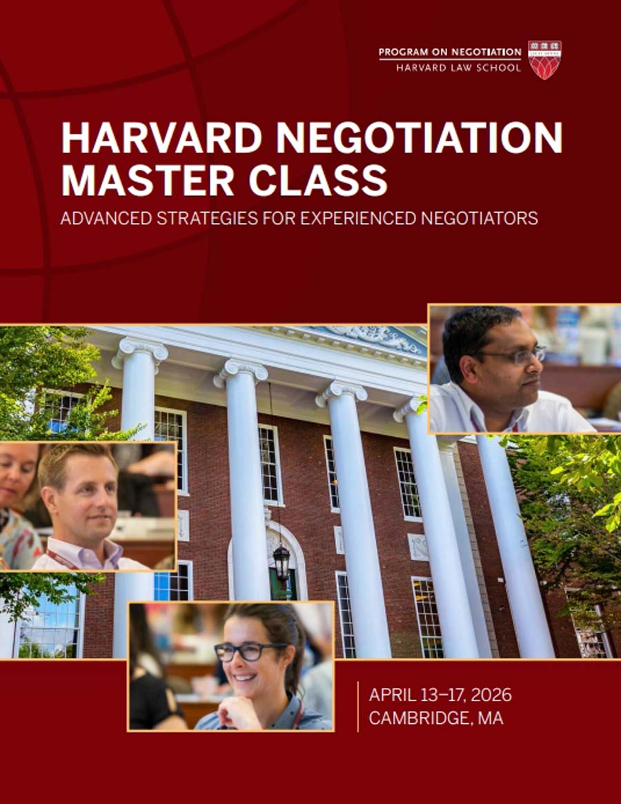 Negotiation Programs - PON - Program on Negotiation at Harvard Law