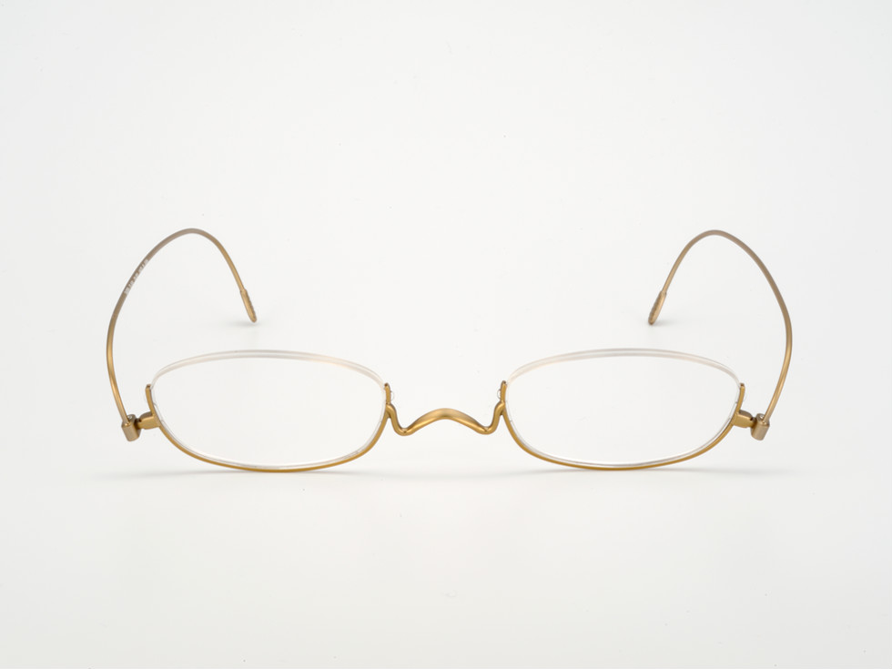 老眼鏡】アンダーリム アンティーク ゴールド｜栞（しおり）型