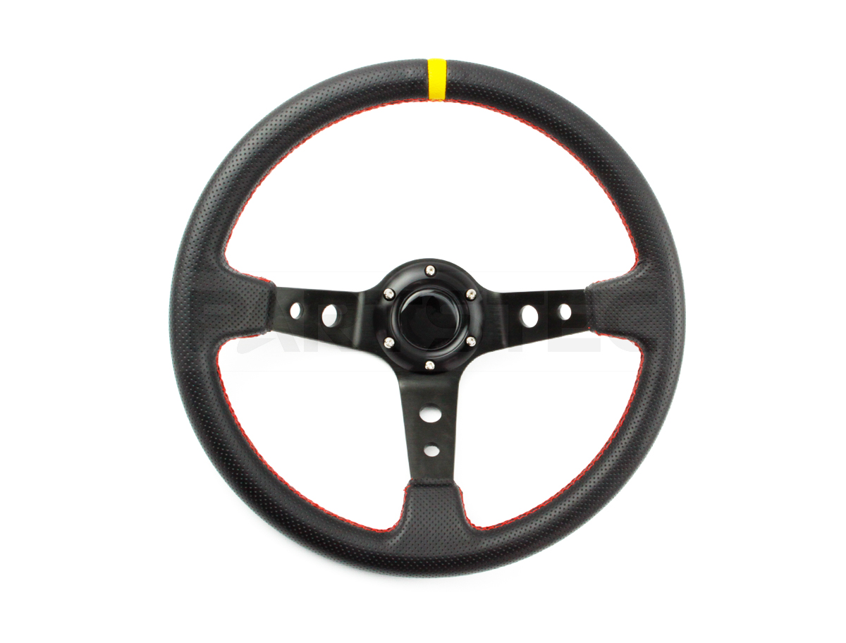 ナルディNARDI ラリー350 N755 パンチングレザー レッドステッチ