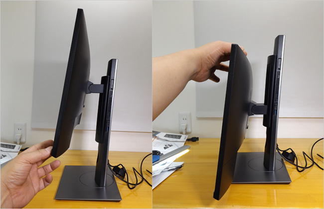 液晶画面の角度調整（スタンドの調整機能）【チルト機能、スイベル機能