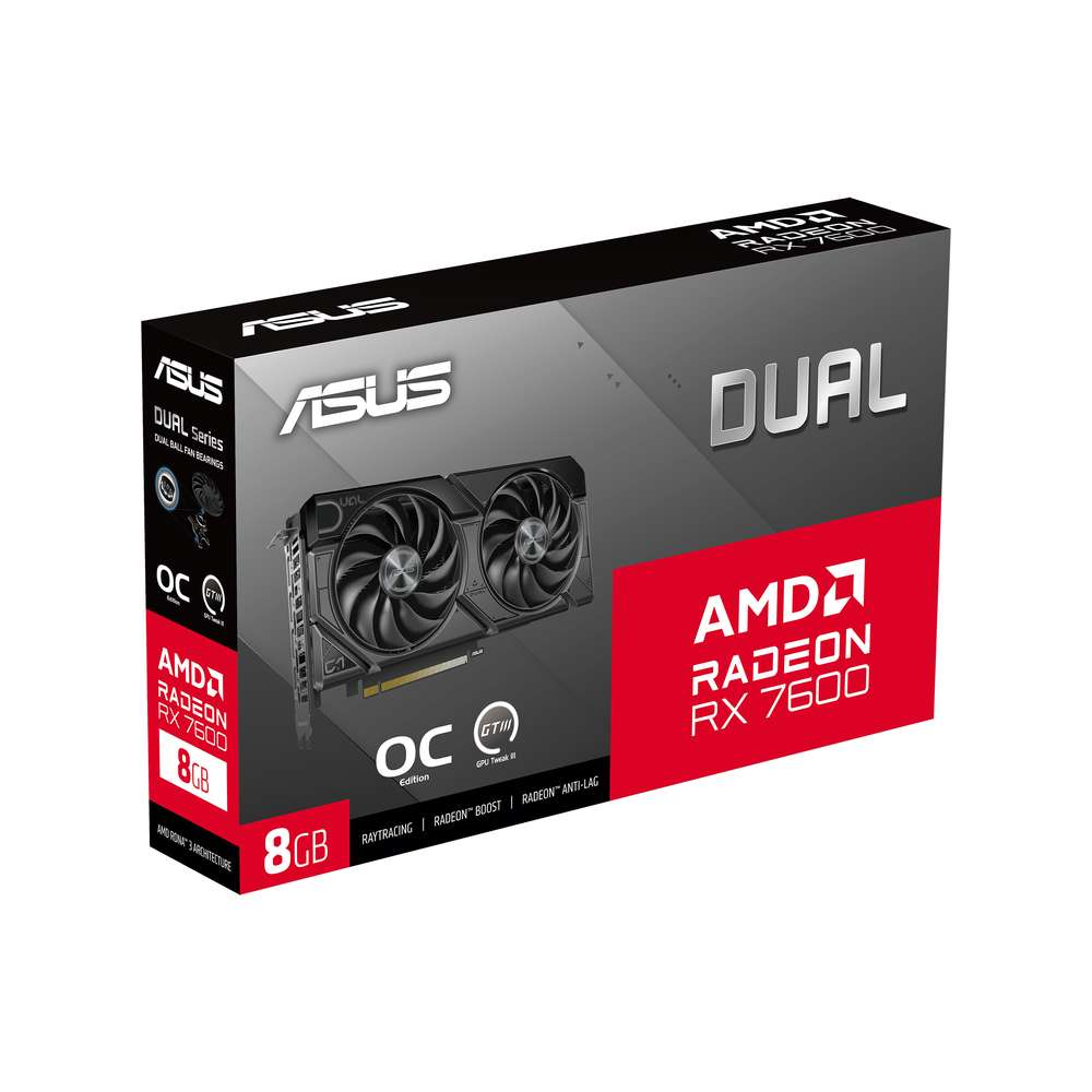 ASUS Dual Radeon RX 7600 EVO OC Edition 8GB GDDR6 | パソコン工房