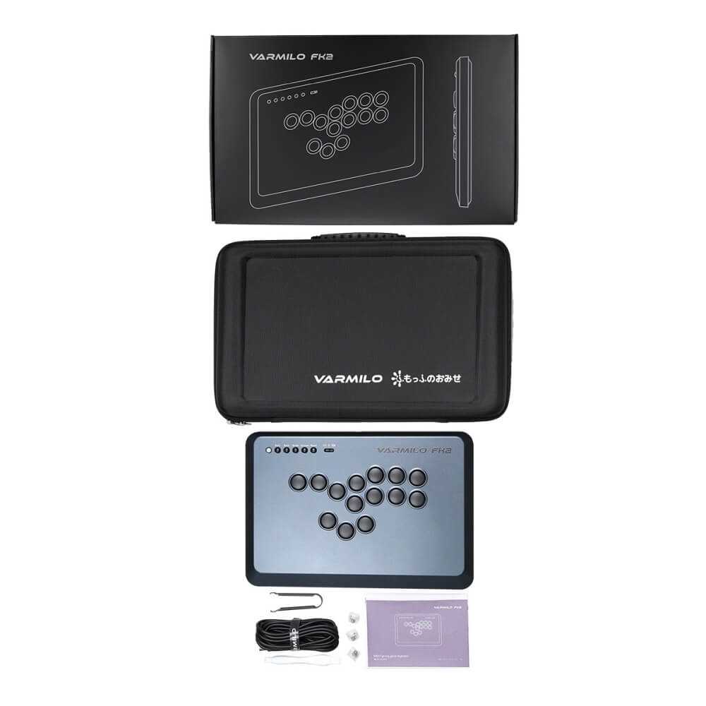 VARMILO FK2 Black Leverless Arcade Controller for Fighting Games