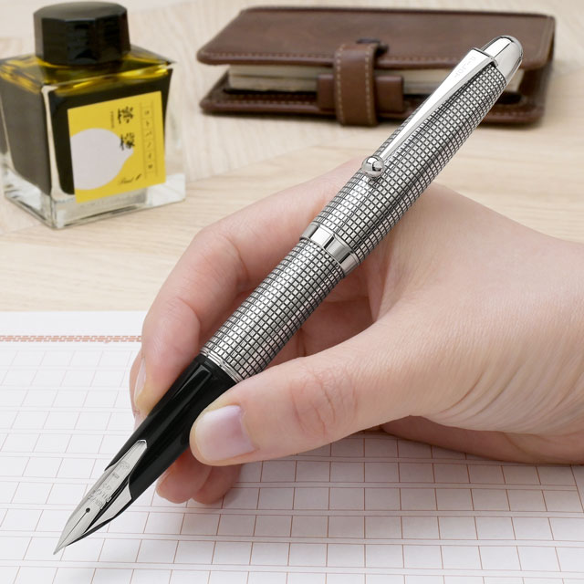PILOT パイロット 万年筆 シルバーン FK-5MS-KO 格子 | ペンハウス