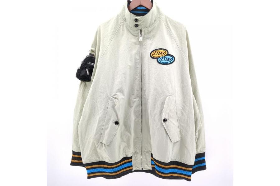 ずっと真夜中でいいのに。バーシティジャケット ライトグレー 2XL ずと