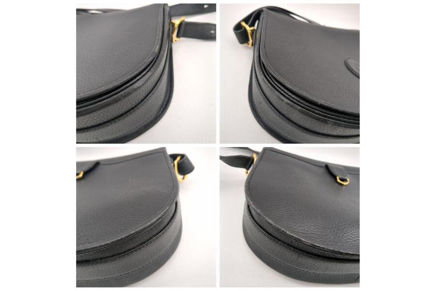 カルティエ ショルダーバッグ マストライン ブラック レザー ゴールド