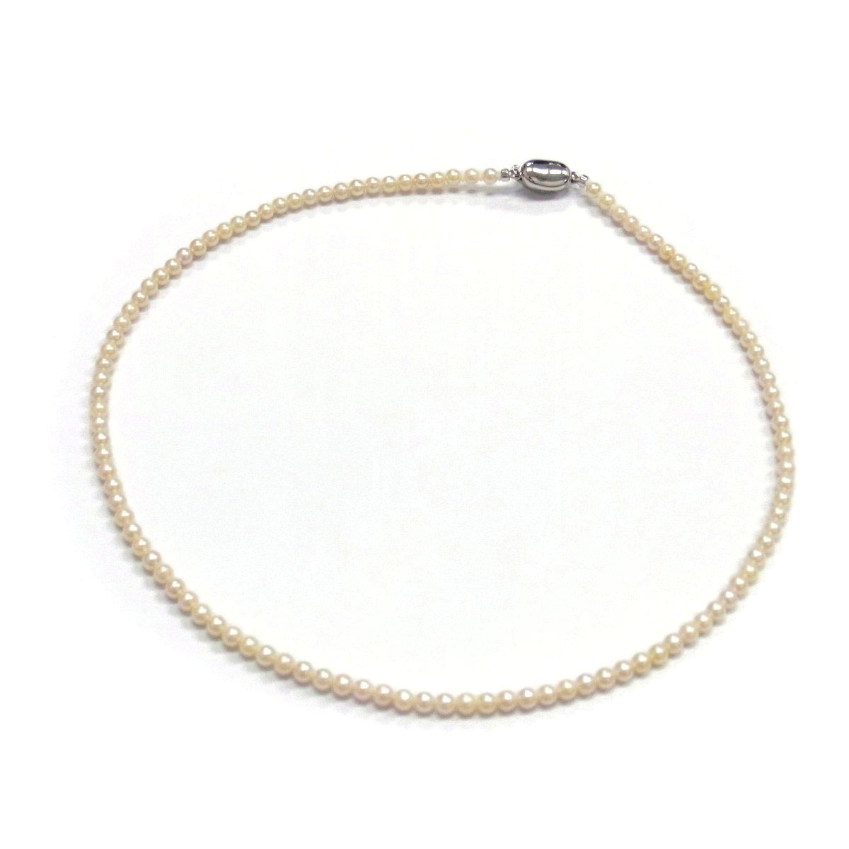 ベビーパールネックレス アコヤ本真珠 セミラウンド 3.5-4mm ベビー