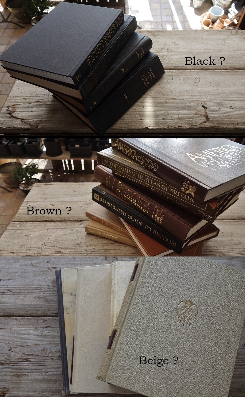 楽天市場】古書 古い本 洋書 1冊 Lサイズ 黒 茶 ベージュ オールド