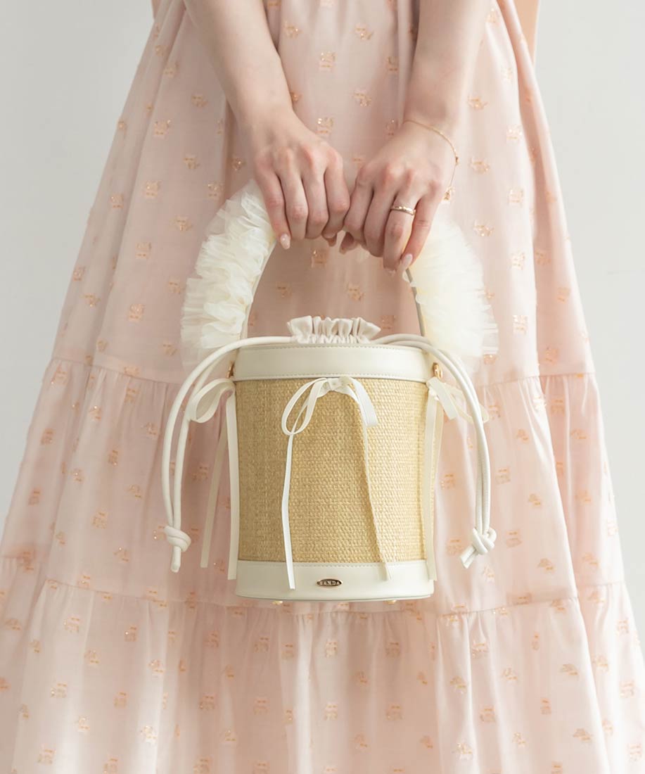 2WAYチュールフリルハンドルカゴバッグRANDA公式サイト