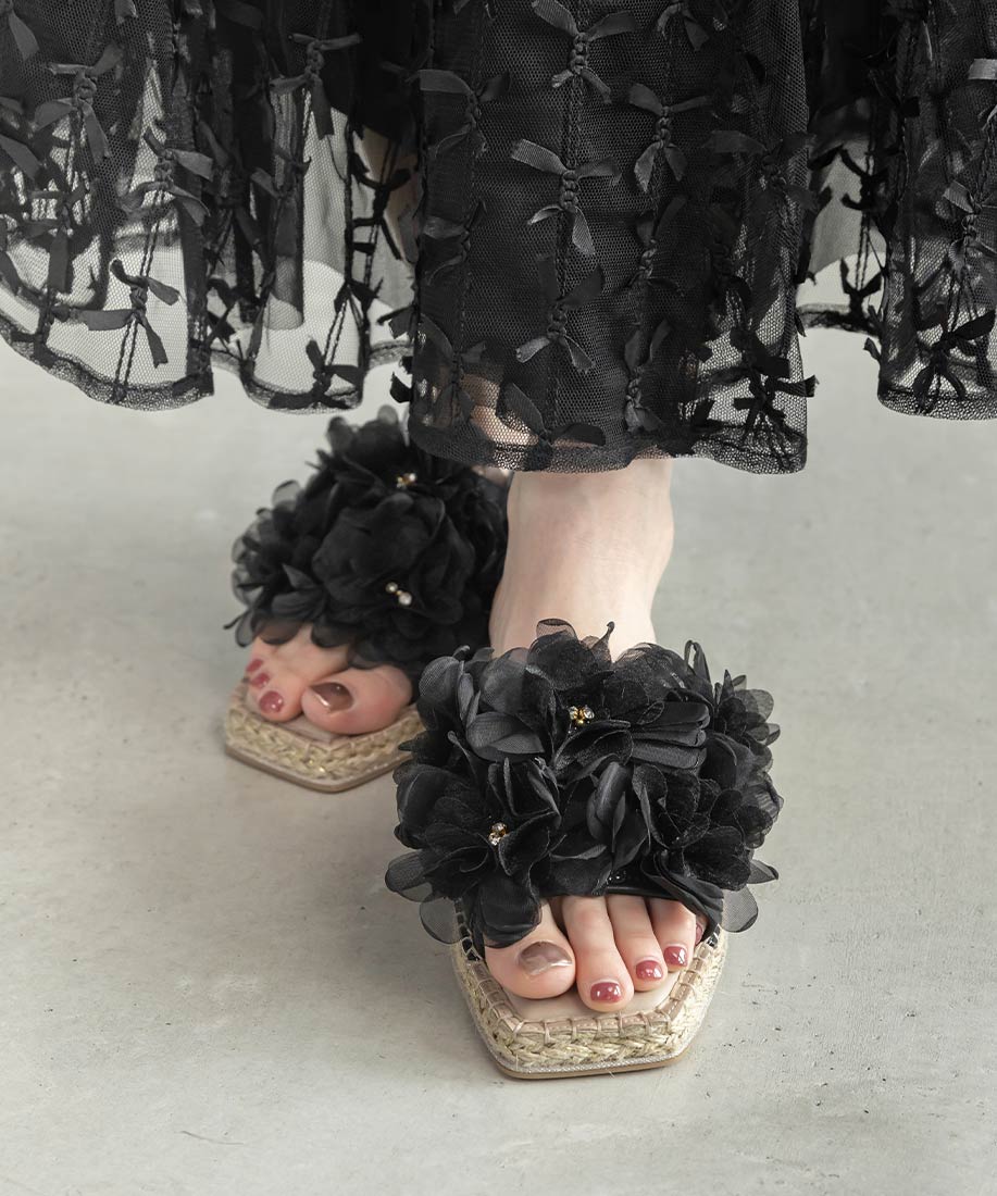 ボリュームフラワーミュールサンダルRANDA公式サイト