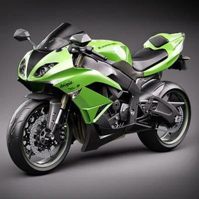 Kawasaki Ninja ZX-6r 2009 3D Model by SQUIR