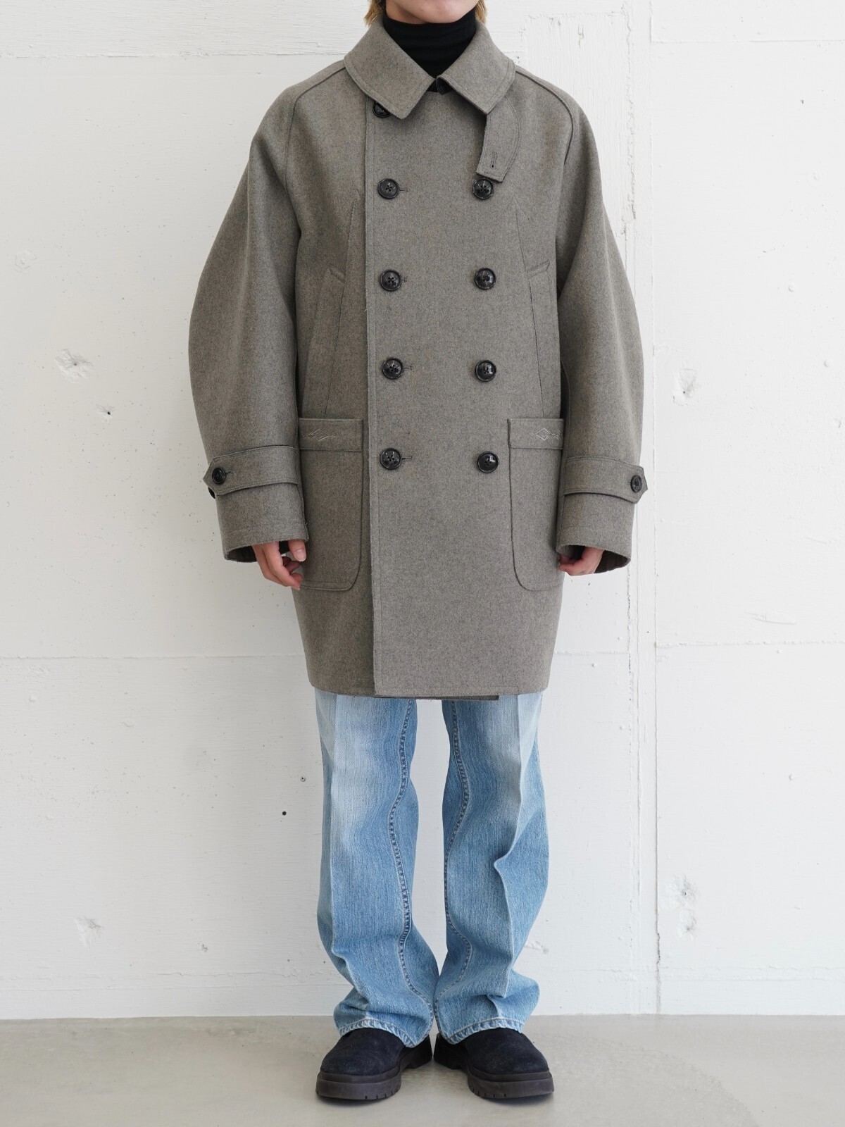 ヘビーウールカシミアメルトンピーコート - サルト メンズ｜公式通販