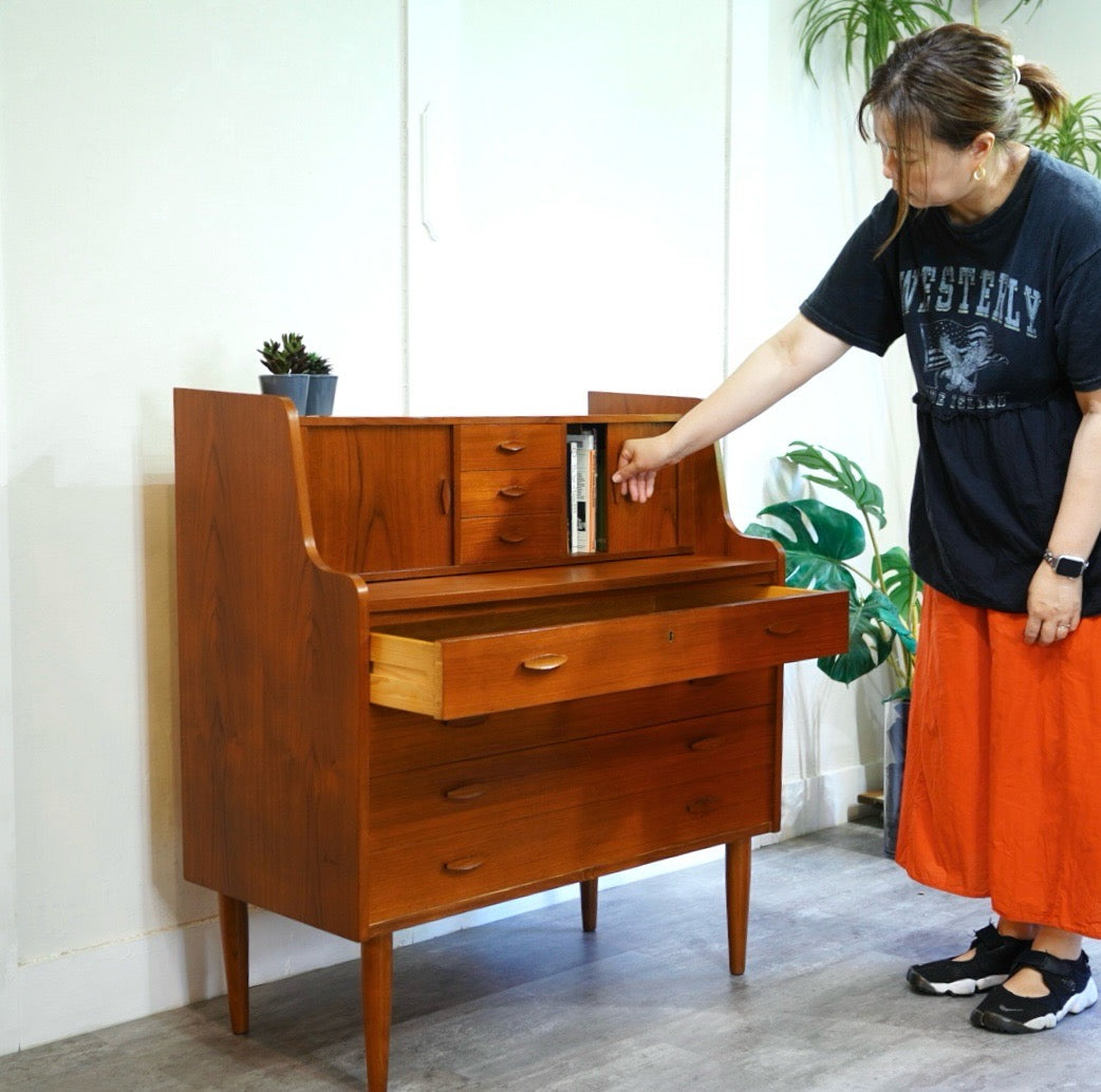 ライティングビューロー チェスト 北欧 デンマーク製 中古 デスク 机