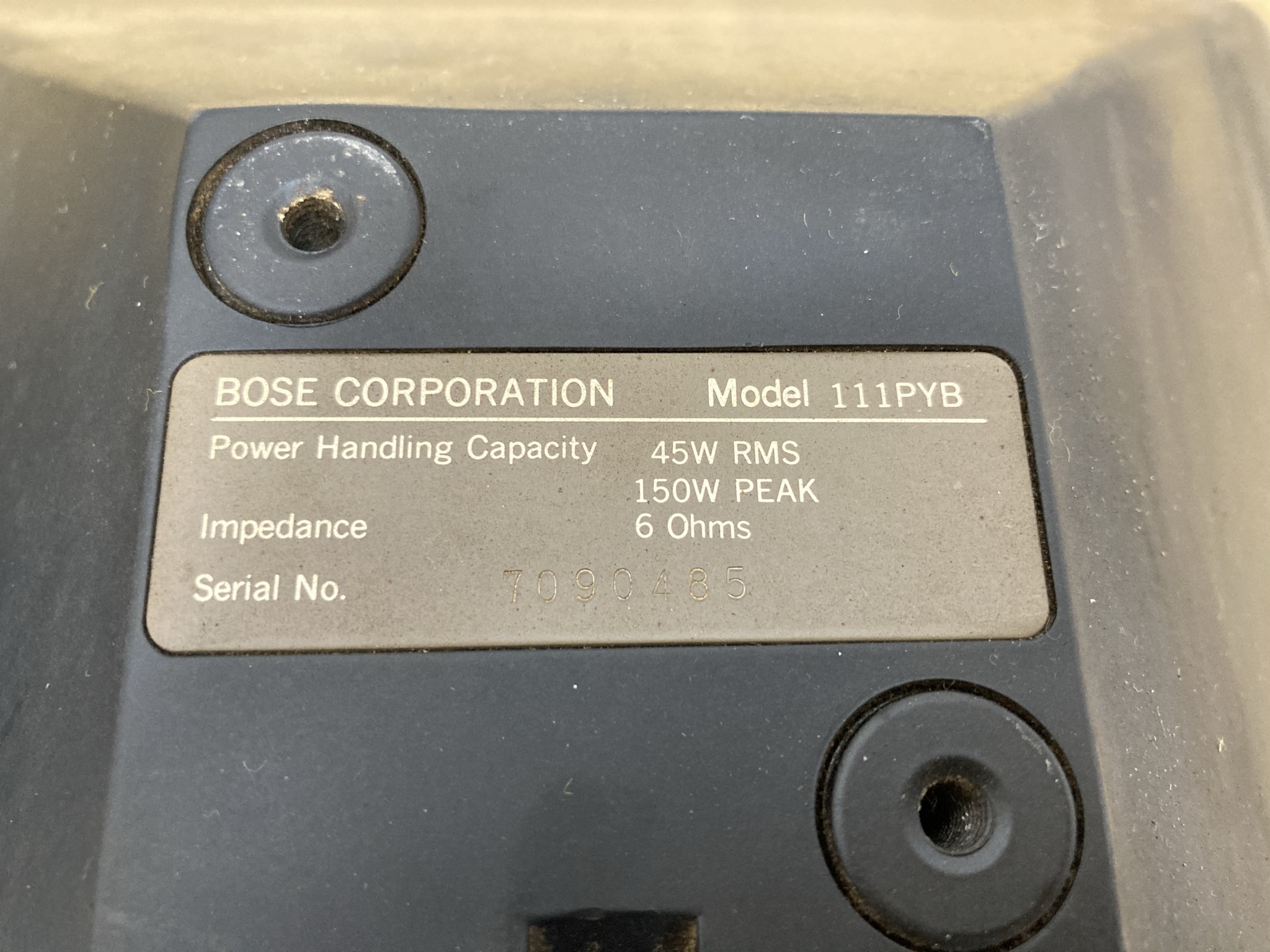 BOSE ボーズ 天吊り スピーカーシステム 111PYB 300（W）×300（H）×132