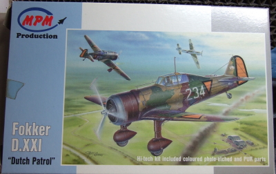 フォッカーD21オランダ空軍(MPM 1/72)＞飛行機プラモデル製作＞2022年6月号