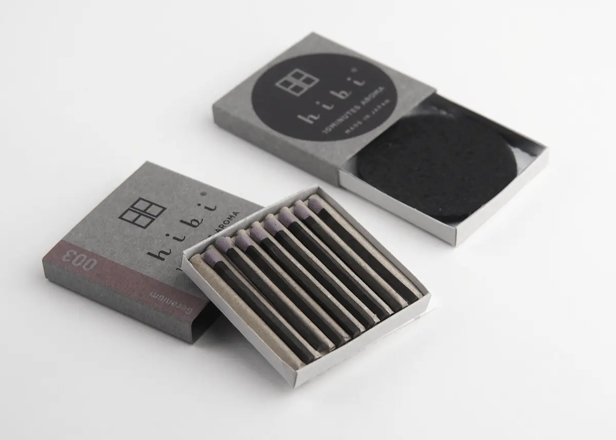 hibi incense stick アロマスティック (マッチ + お香スティック) ひび