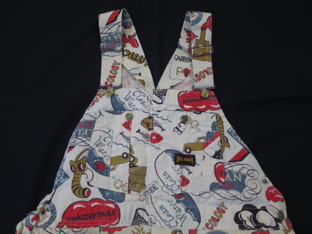 70'S BIG SMITH 総柄オーバーオール WICKED