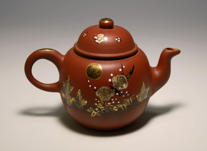 松田華山 備前煎茶器 四代華山識箱