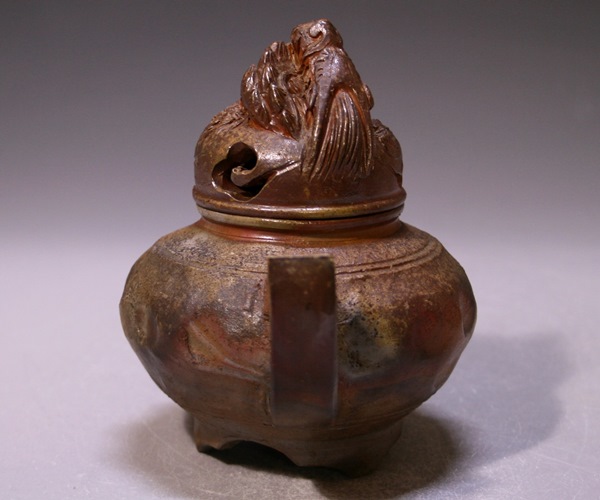 大森輝彦 作 「備前手造竜香炉」 ～備前焼専門卸小売店 川口陶楽苑～