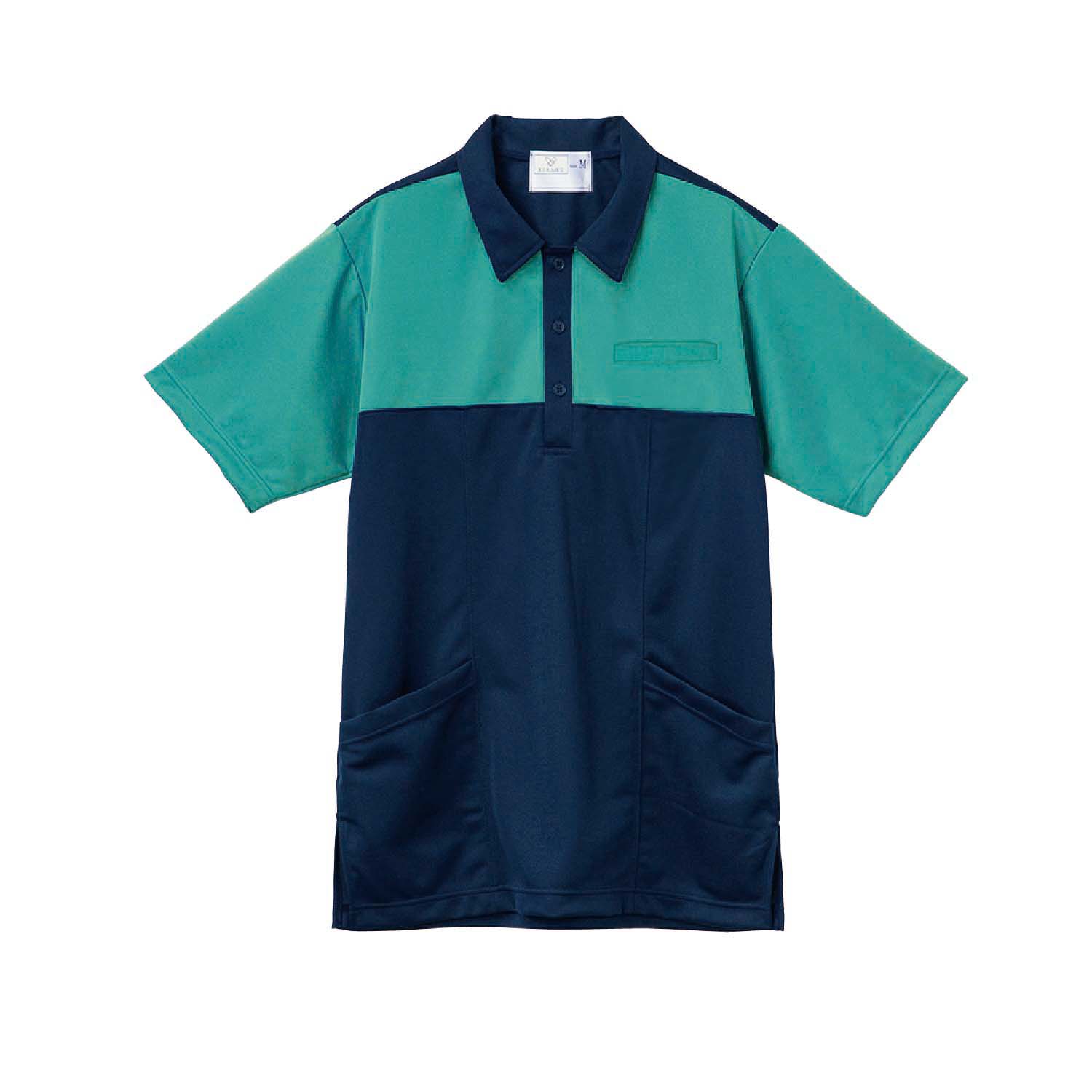 品番： CR222 】 ケアワークシャツ 色落ちしにくいウエア(SS ネイビー