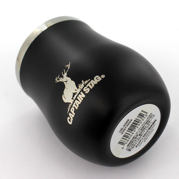 キャプテンスタッグ 香る 真空二重タンブラー240（ブラック）240ml UE-3588