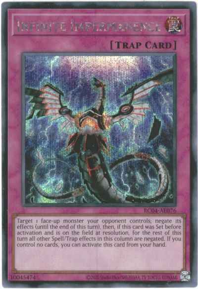 遊戯王】 無限泡影 アジア版 RC04-AE076 シークレット シークレット