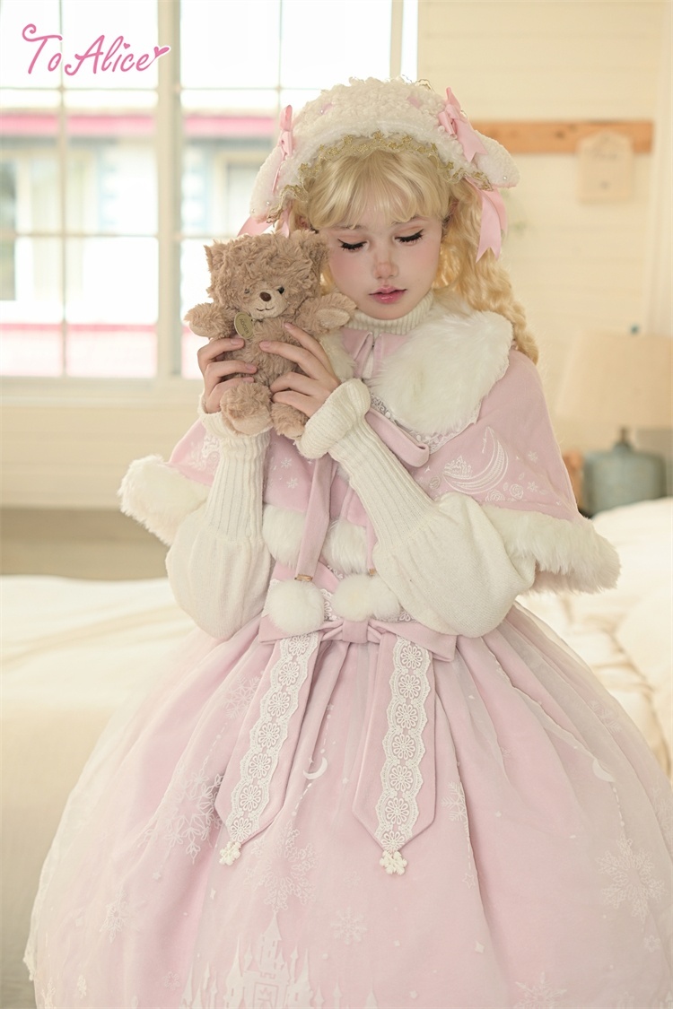 ToAlice】C5063 雪の結晶ケープ＆ジャンパースカートセットアップ - To