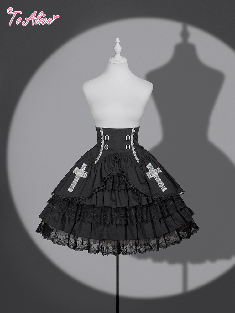 BlackShamrock】 F174クロスコルセットシルエットスカート - To Alice