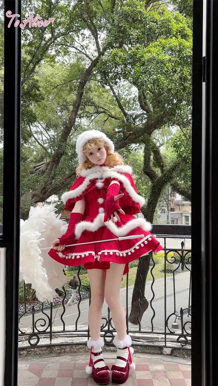 Last one】【ToAlice】S3127ふわふわポンポンリボン付きチョーカー