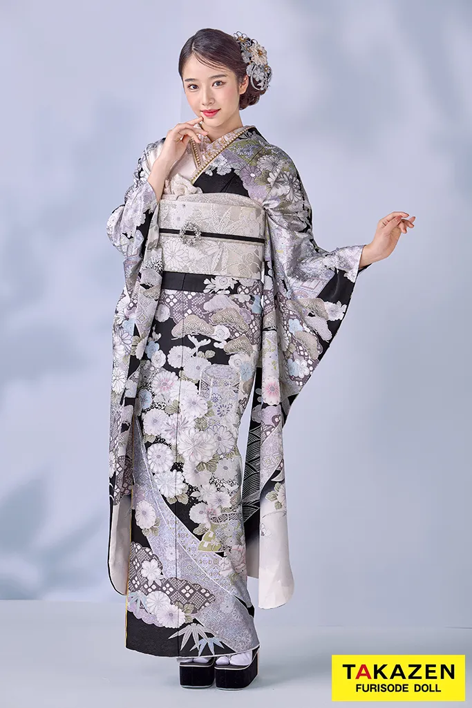 プレミアム古典 逸品本疋田総絞り 黒 高級振袖 大人っぽい 人とかぶら