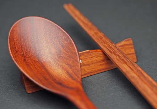 忠之助商店 / マルナオ Sweet Morning -箸&スプーンセット (紫檀)