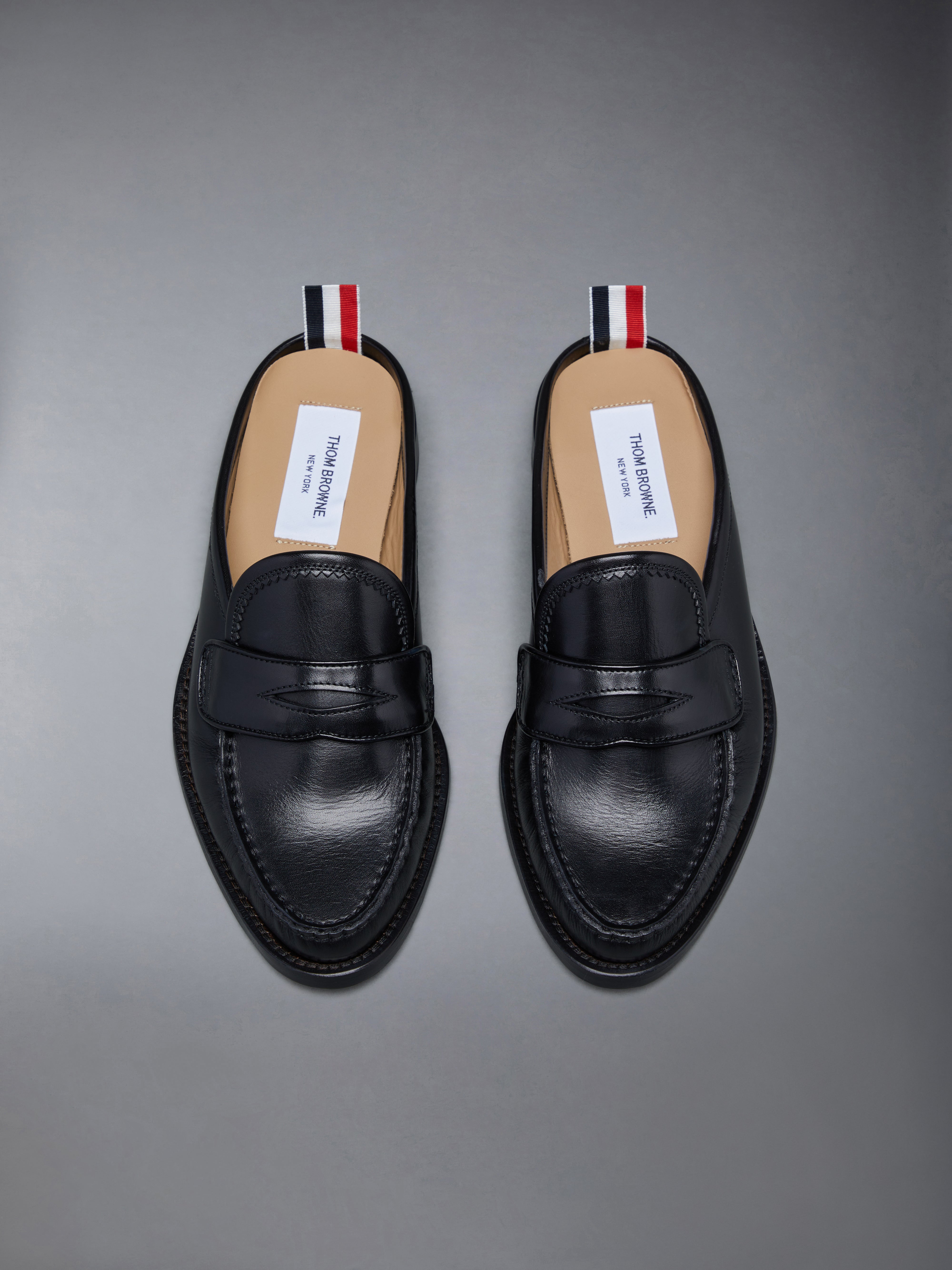 Calf Flexible Leather Sole Penny Loafer Mule | Thom Browne