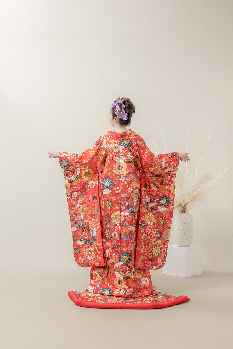 色打掛・唐草鳳凰｜白無垢・色打掛レンタルなら結婚式着物専門の【THE