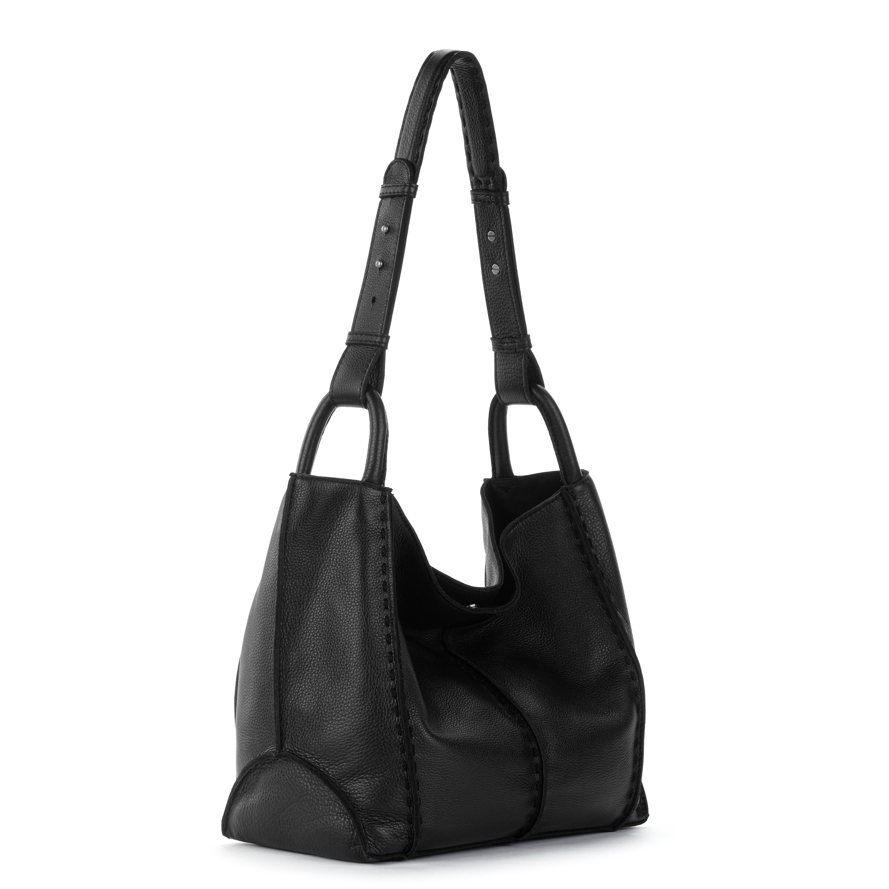 Los Feliz Medium Tote Bag in Black Leather – The Sak