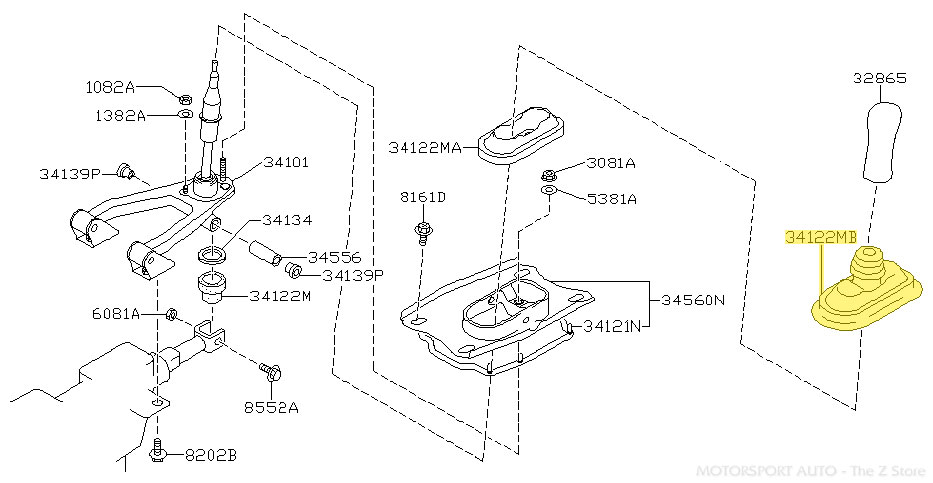 Motorsport Auto - The Z Store - Factory Inner Shift Boot, Upper