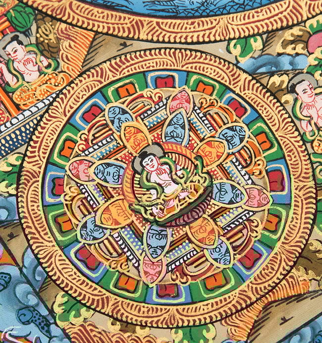 一点物〕タンカ - 五仏曼荼羅[31cm x 39cm] の通販[送料無料