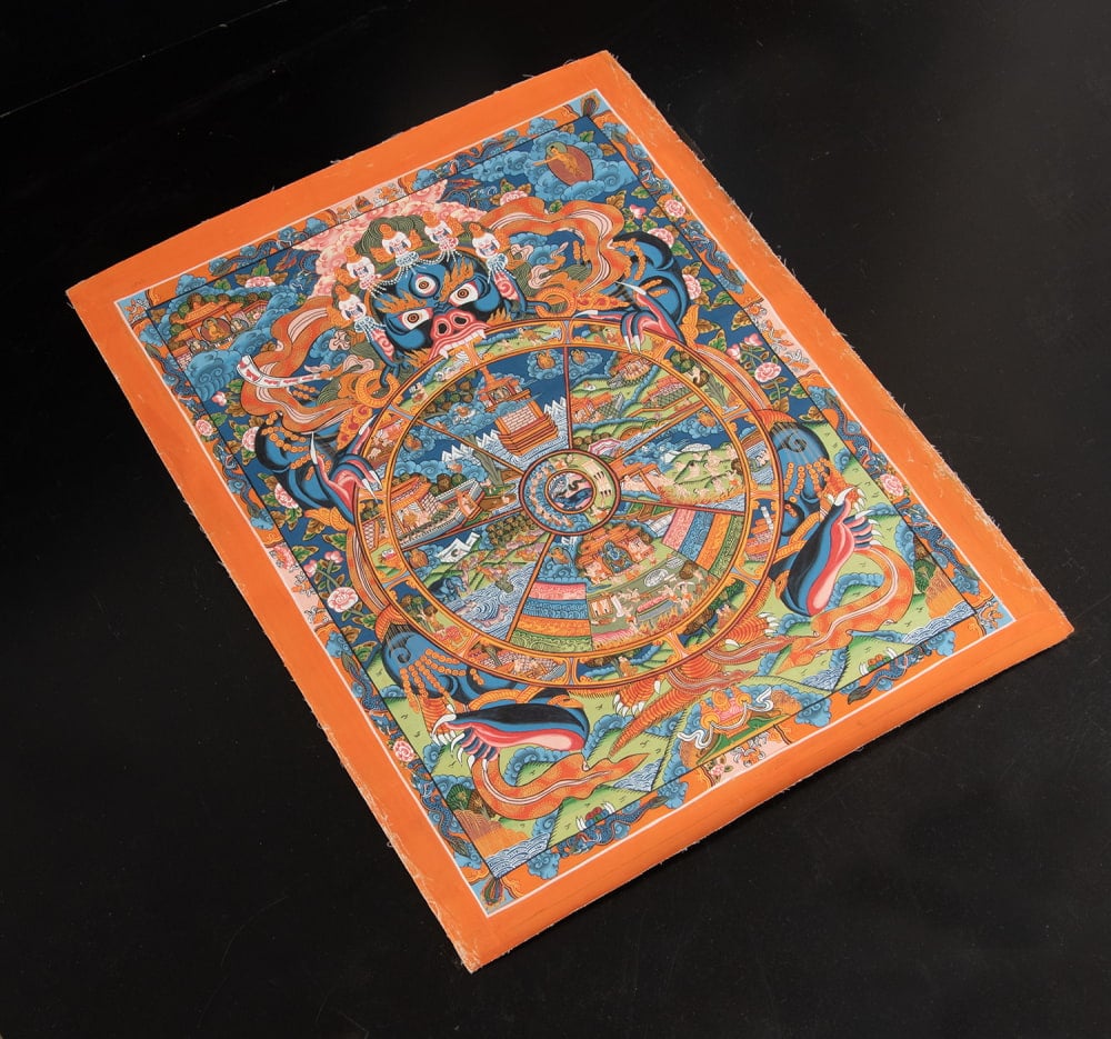一点物〕タンカ - Wheel of existance 六道輪廻図 [44x56cm] の通販