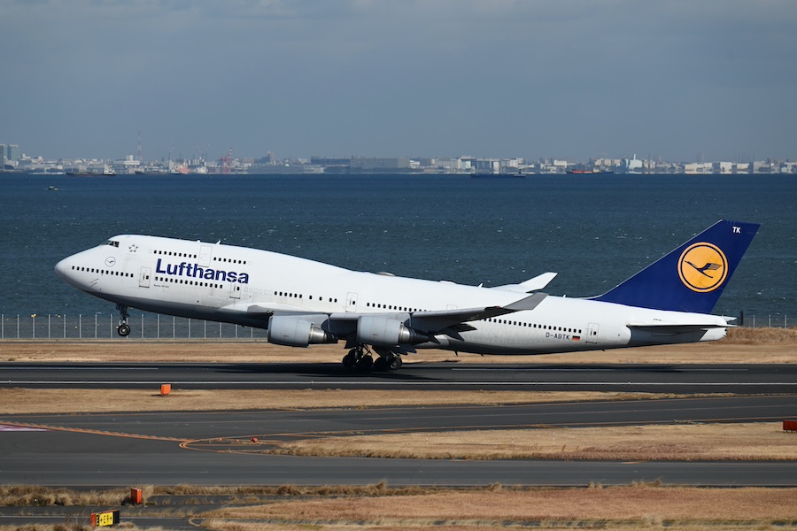 LH Lufthansa Aviationtag B747-400 紺色 LH Lufthansa Aviationtag