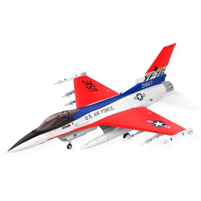 HSD F-16 105mm Jet PNP (US Air Force Red and White) - TURBINES RC
