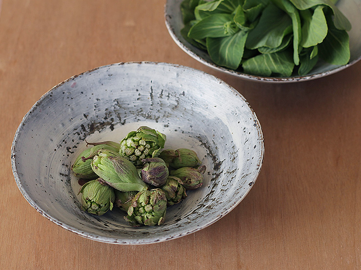 赤根真次・粉引7寸しのぎ鉢／中皿/中鉢｜和食器・種類／和食器通販