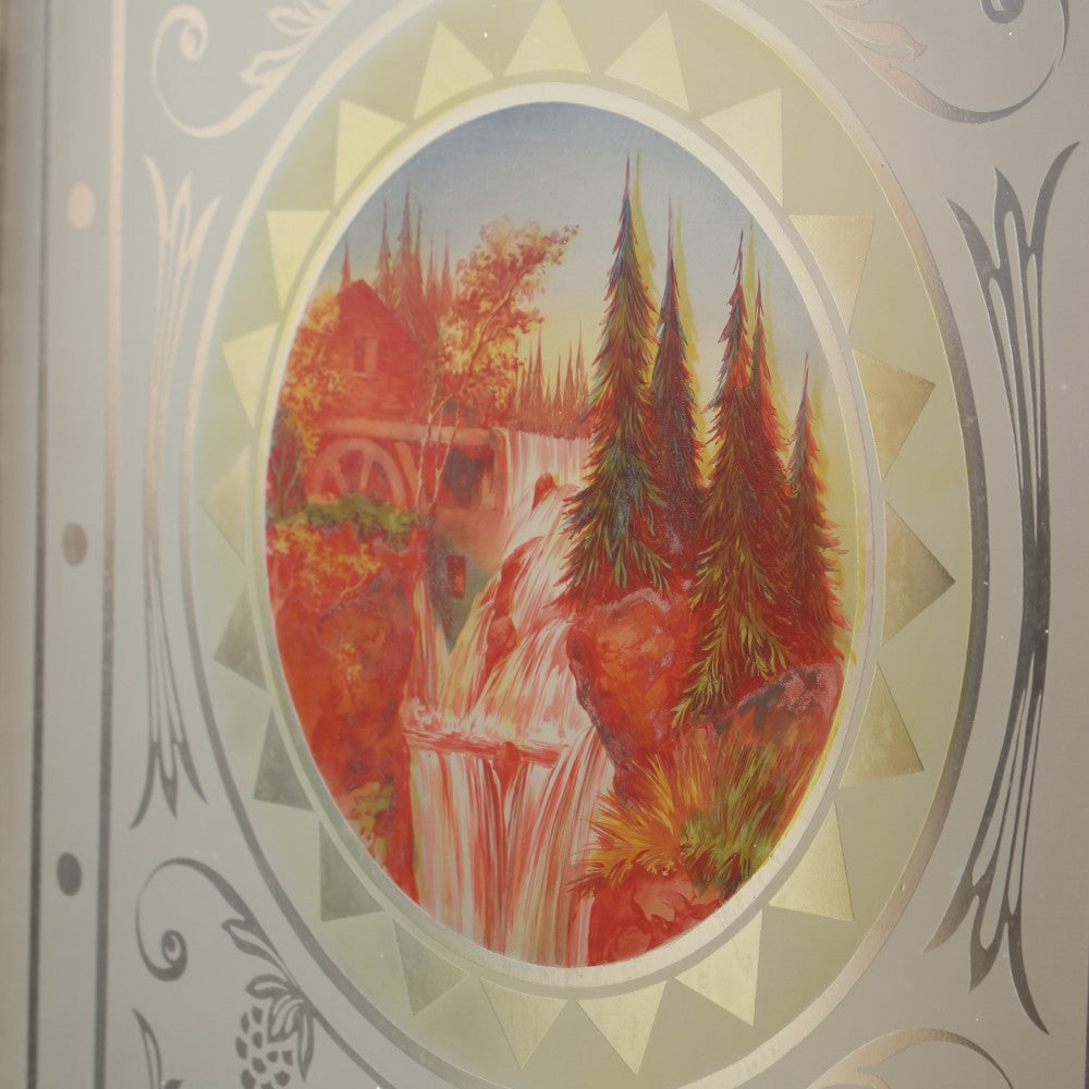 美しい絵画のようなガラスと優美な磨りガラスが魅力♪ アンティーク