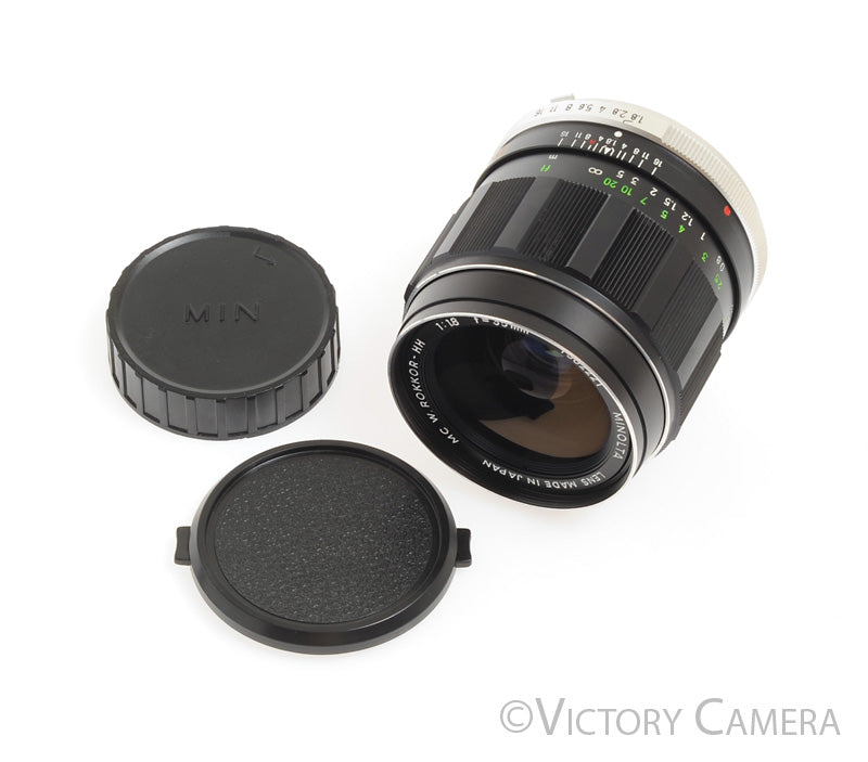 Minolta Rare MC W.Rokkor-HH 35mm f1.8 FAST Wide Angle Lens [EXC+]