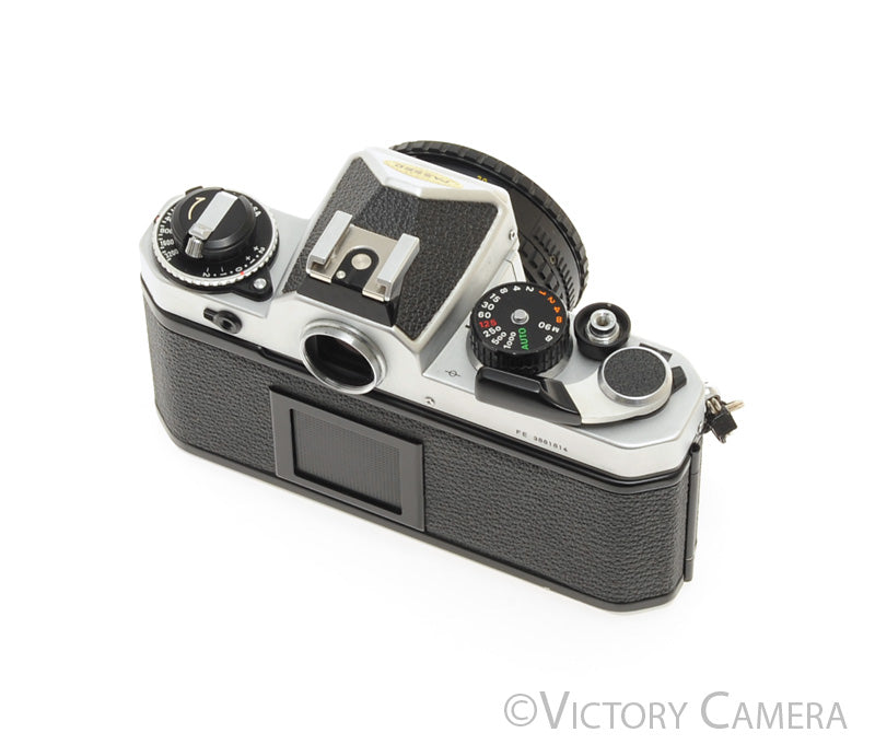 Nikon FE Chrome 35mm Film Camera 50mm F1.8 Lens [EXC+]