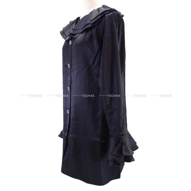 2022-2023年 CHANEL シャネル ブラウス シルクサテン ラインストーン