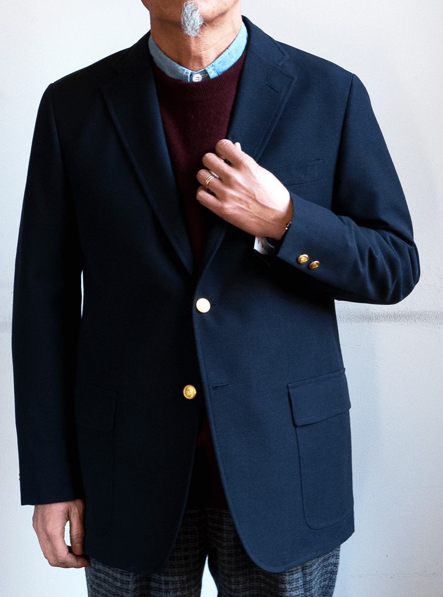 CIOTA × J.PRESS Hopsack 3B Navy Blazer | 大阪心斎橋のメンズ洋服の