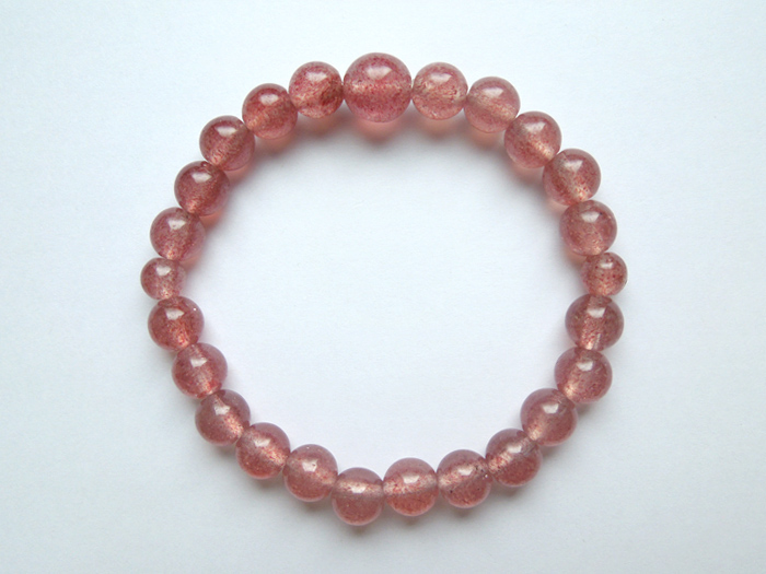 ストロベリークォーツ7.5mmブレス共仕立 お数珠の安田念珠店へ｜総本山
