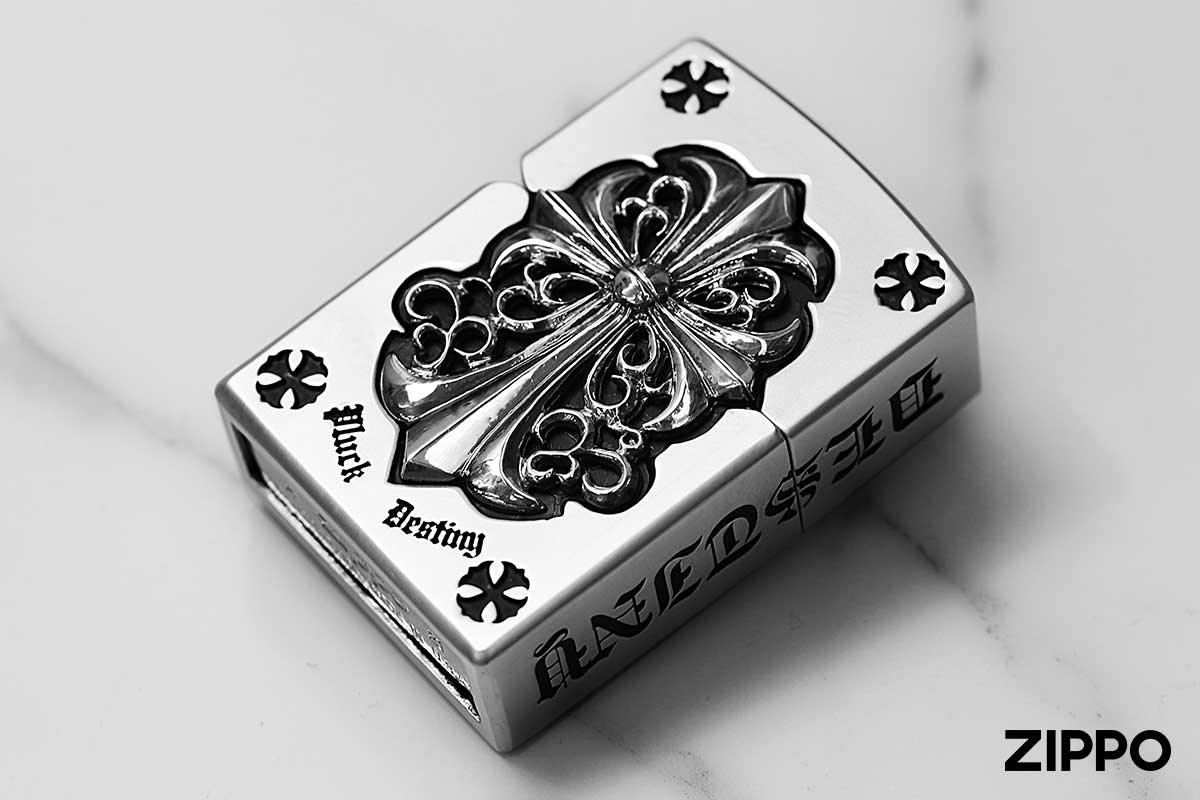 Zippo ジッポー クロス 十字架 フルメタル ジャケット シルバー Full