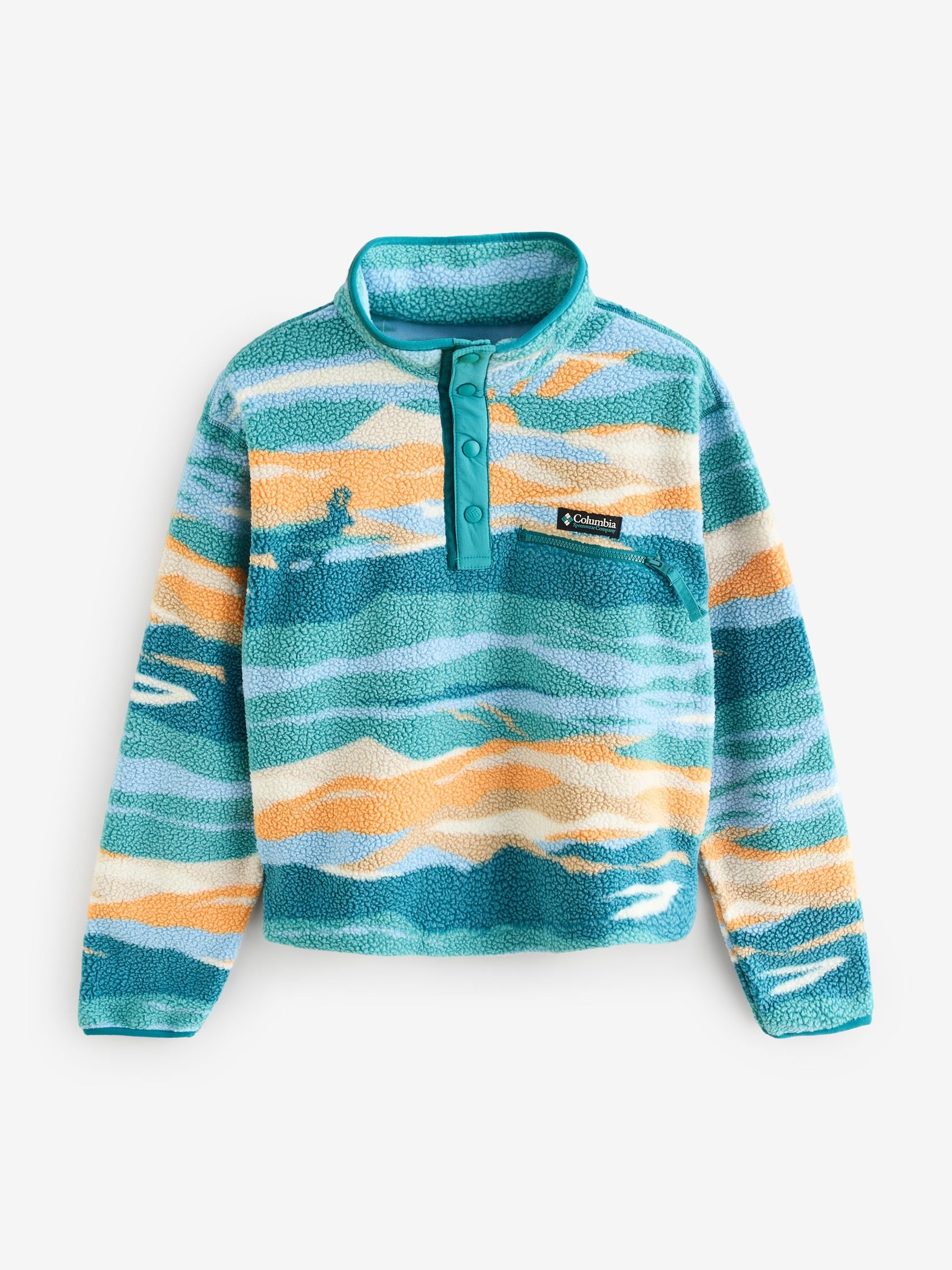 Buy Columbia Green Helvetia™ II Printed Cropped Half Snap Fleece