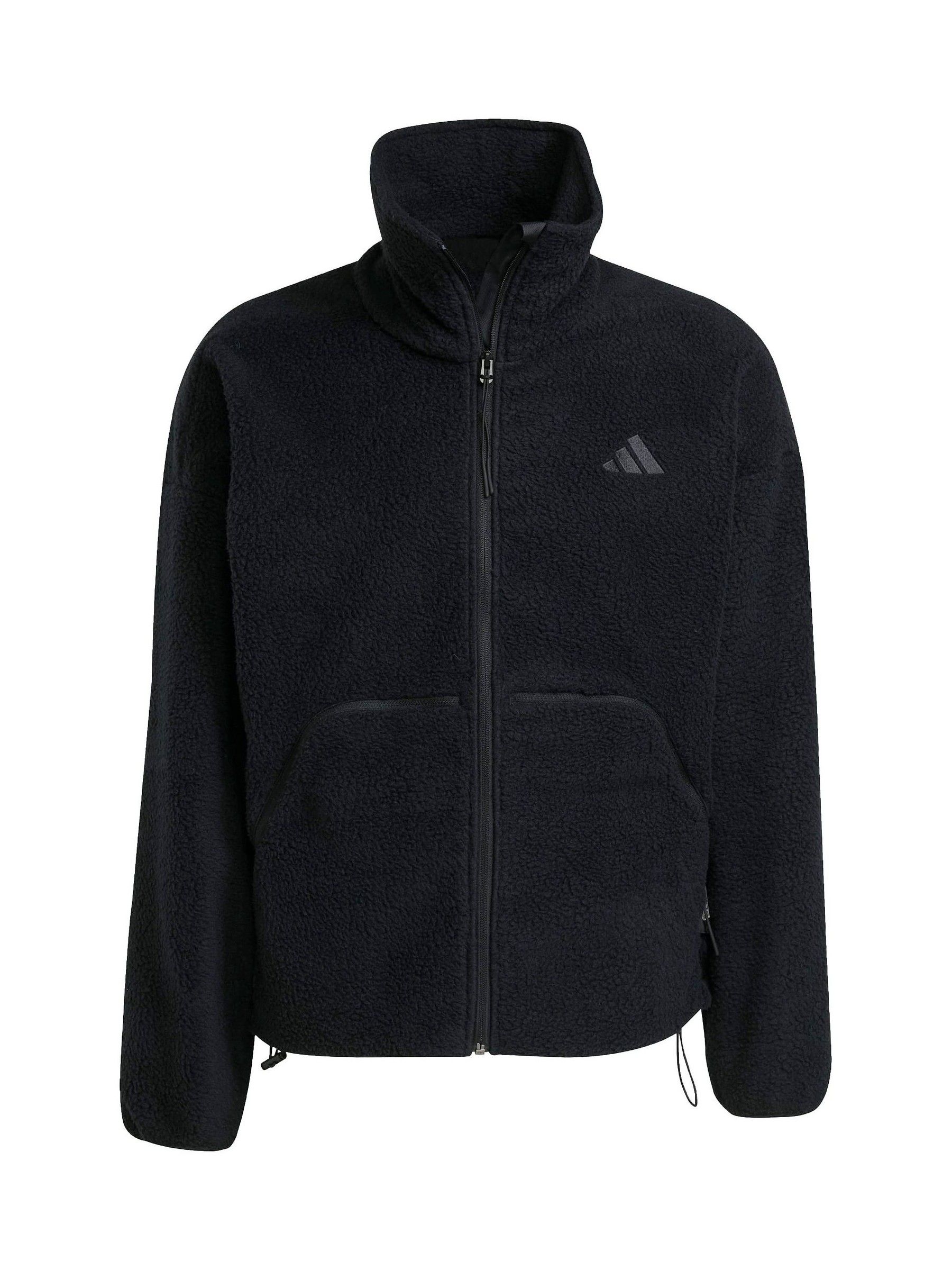 Buy adidas Black City Tech High Pile Fleece Full-Zip Jacket from