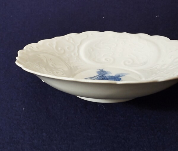 麒麟図白磁陽刻皿5客 - 生活骨董の店 やまいく