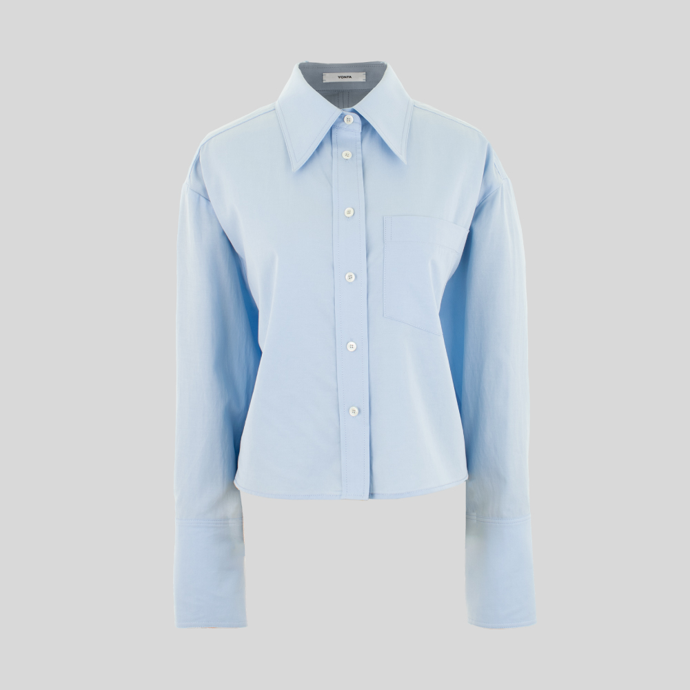 YONFA / 【PRE ORDER】ボクシークロップドシャツ (navy)